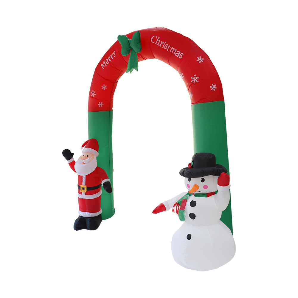 Arco inflável de natal de 240cm decoração externa (luzes de led)