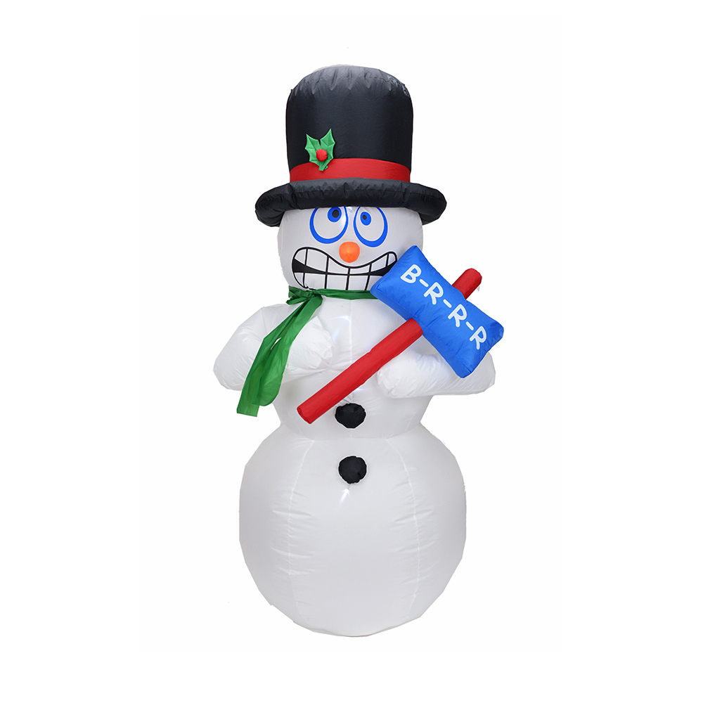 Boneco de neve trêmulo inflável de Natal de 180 cm (luzes led)