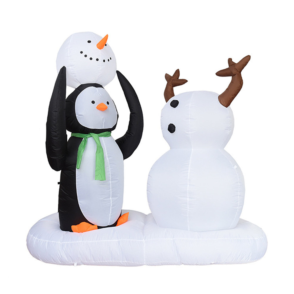 Pinguim de Natal de 210 cm com decorações externas infláveis ​​de boneco de neve (led embutido)