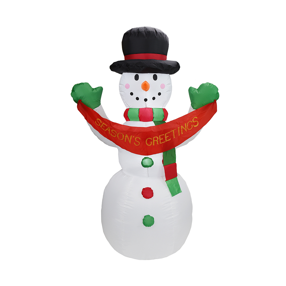 Boneco de neve inflável de Natal de 180 cm para decoração externa (led embutido)