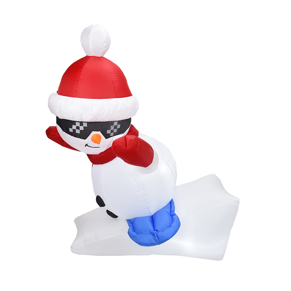 Boneco de neve inflável de Natal de 150 cm decoração externa (led embutido)