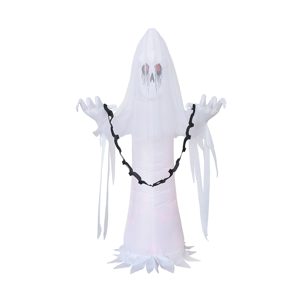 180 cm Halloween inflável fogo flamle fantasma decoração ao ar livre (led embutido)