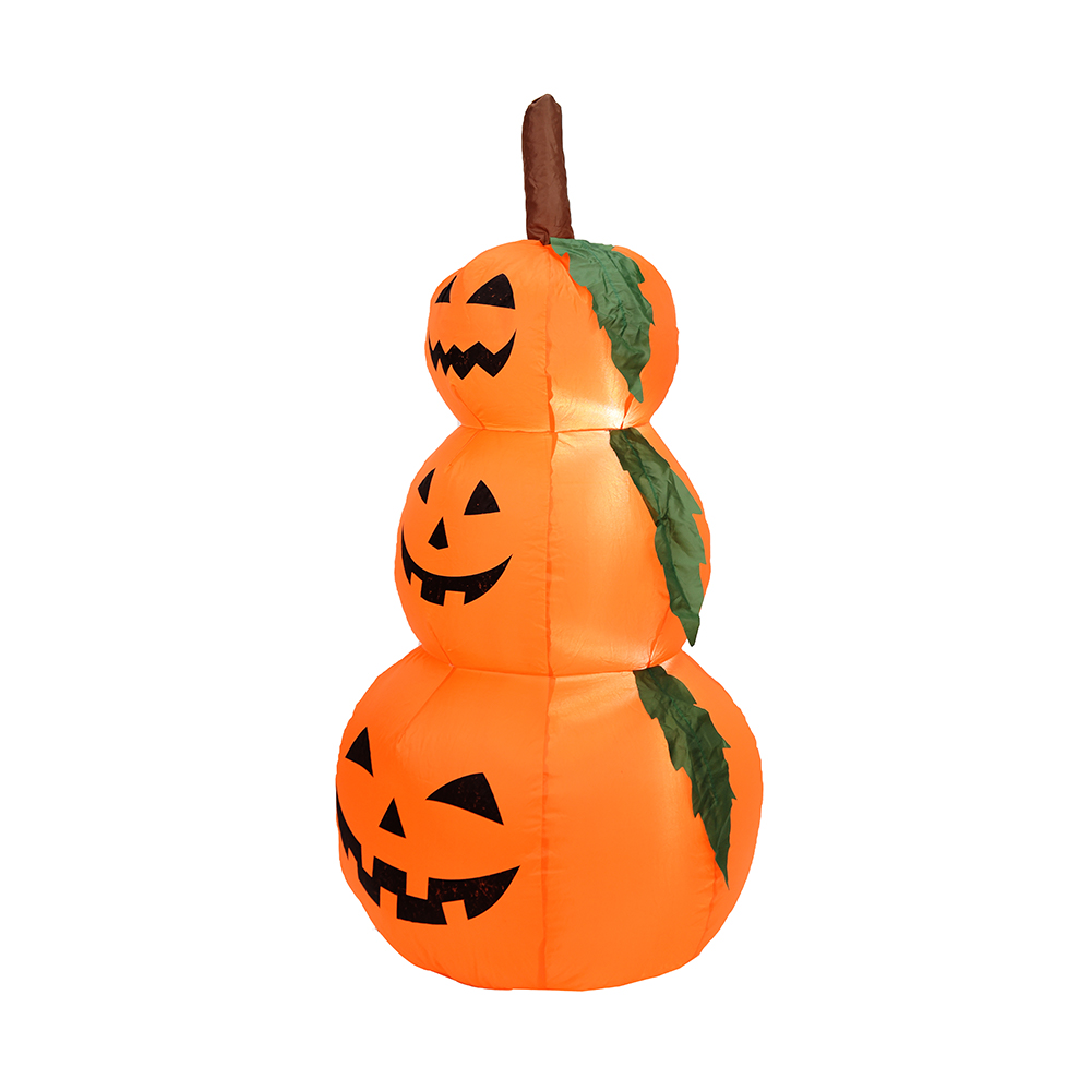 120cm Halloween inflável três abóboras decoração ao ar livre (led embutido)