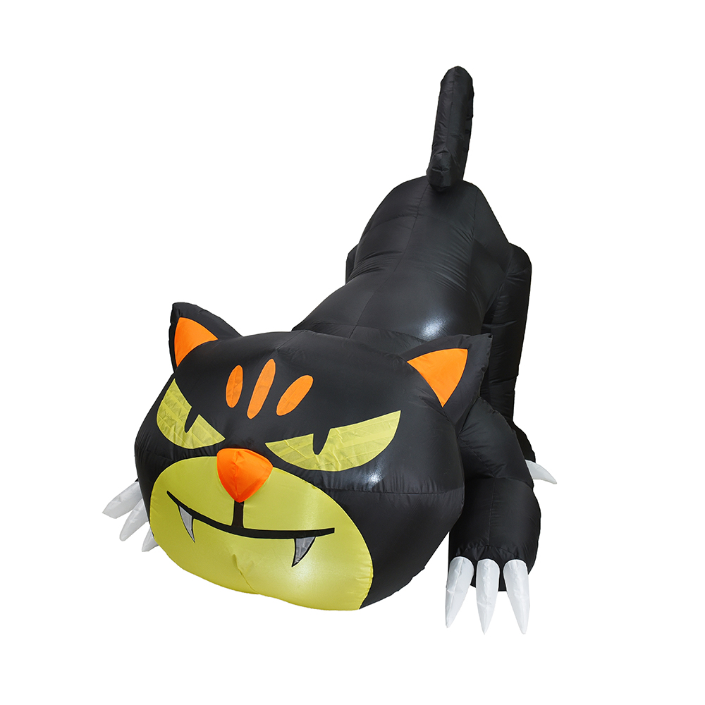 180 cm Halloween inflável gato preto inflável (led embutido)