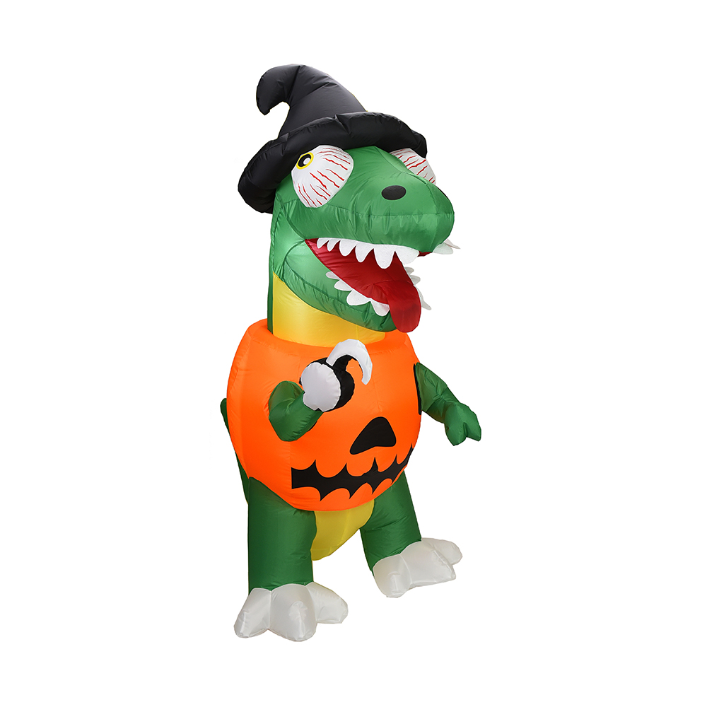 Decoração externa de dinossauro pirata inflável de Halloween de 180 cm (led embutido)