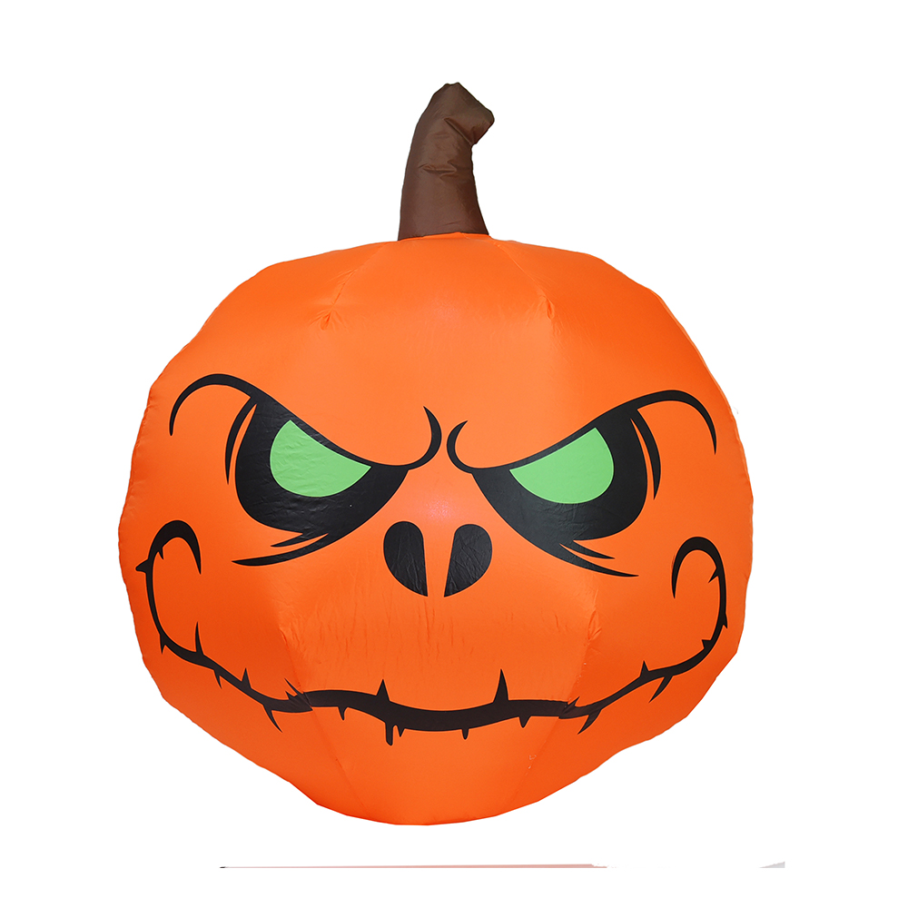 120 cm Halloween inflável olho verde abóbora decoração ao ar livre (led embutido)